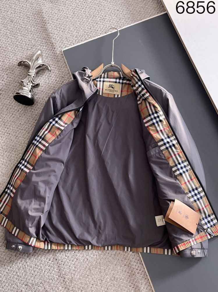 Burberry Grey Vintage Hooded Jacket-6