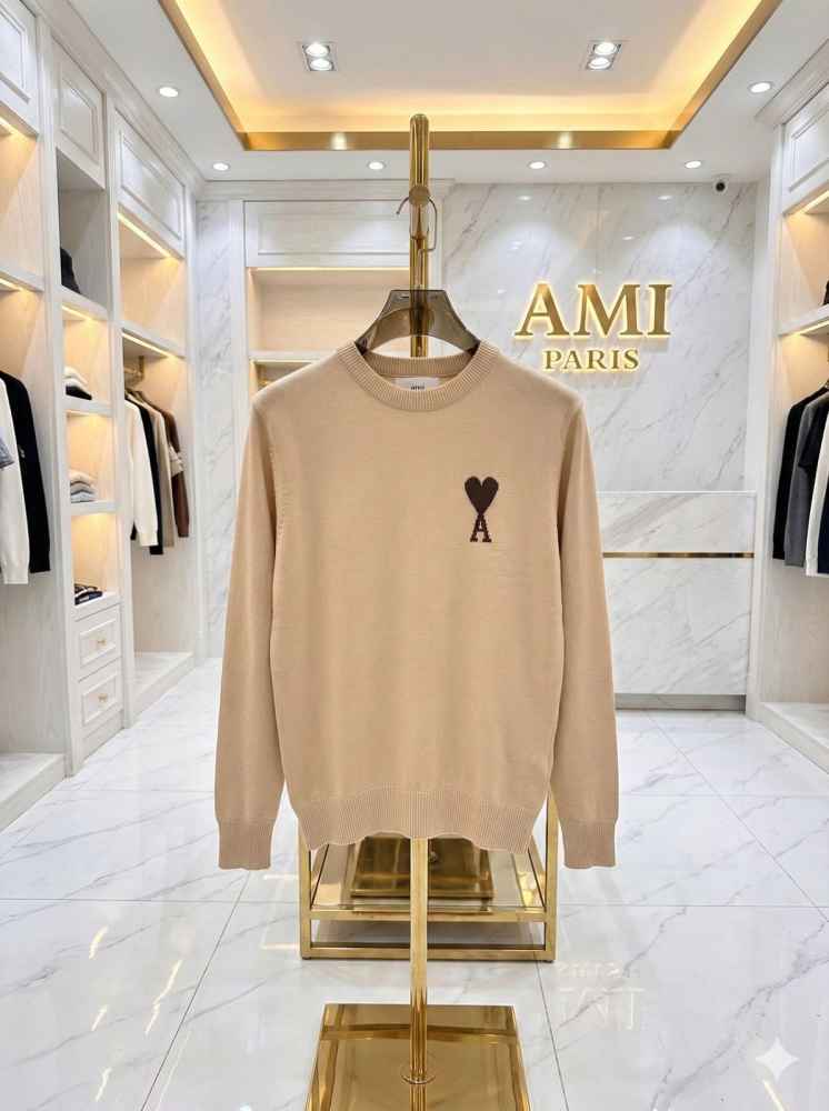 Ami Paris Brown Premium Quality Luxury Sweatshirt-1