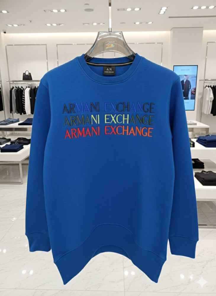 Armani Exchange Blue Premium Quality Sweatshirt-thumb-1