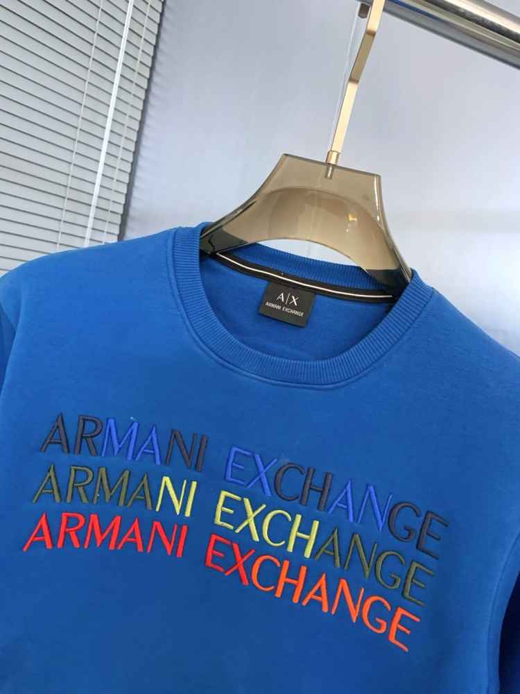 Armani Exchange Blue Premium Quality Sweatshirt-thumb-3