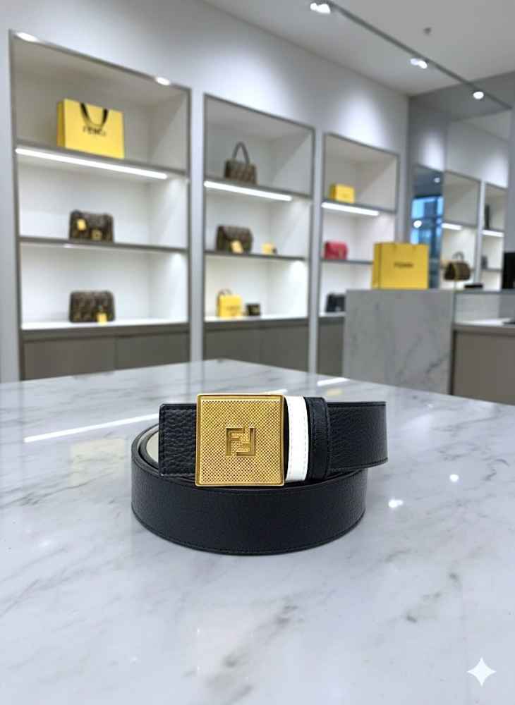 Fendi Golden Premium Quality Authentic Belt-thumb-0