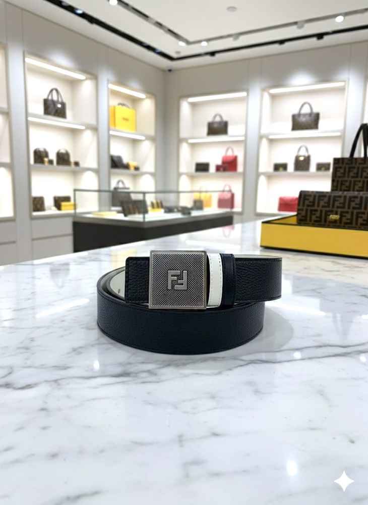 Fendi Silver Premium Quality Authentic Belt-thumb-0