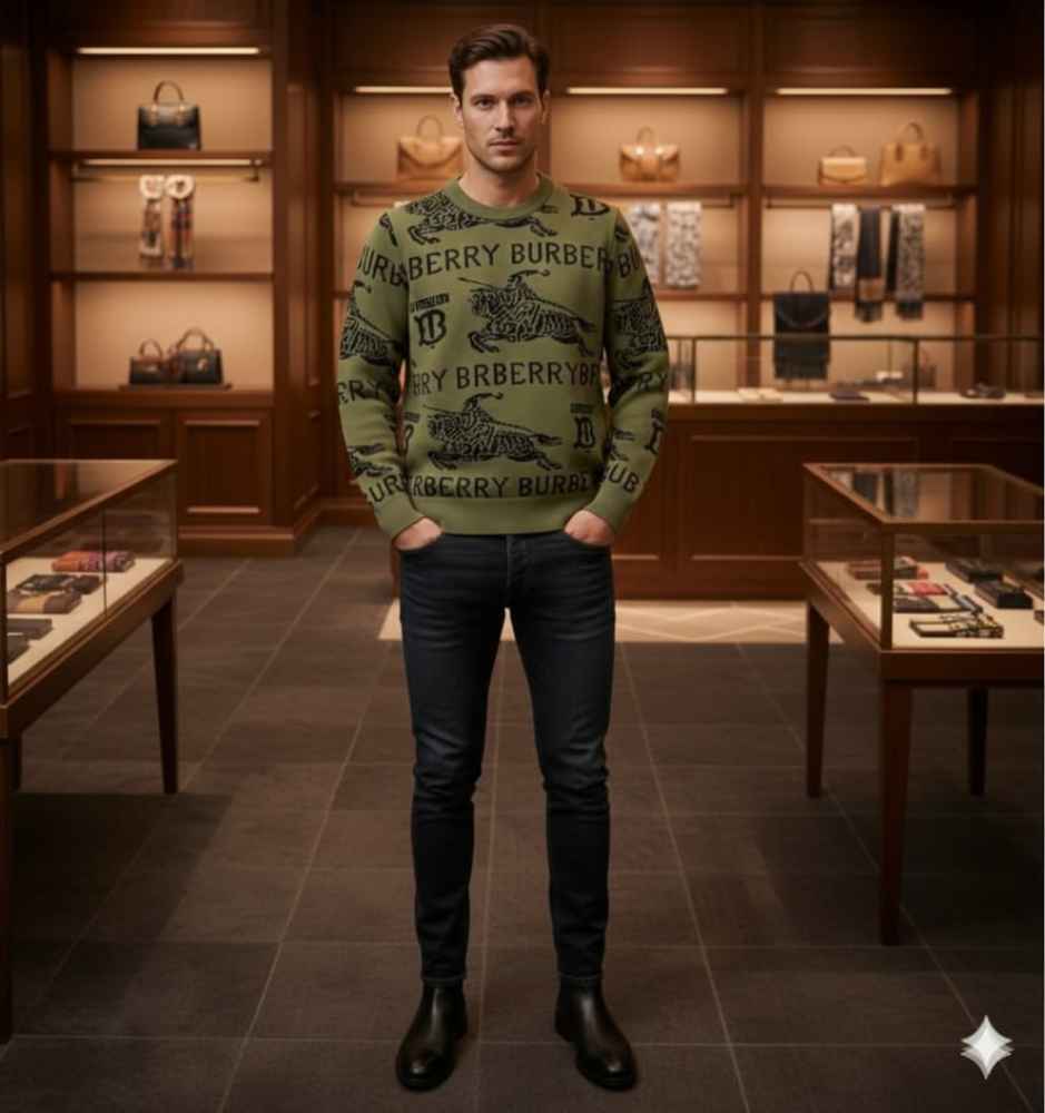 Burberry Green Authentic Quality Pullover-1