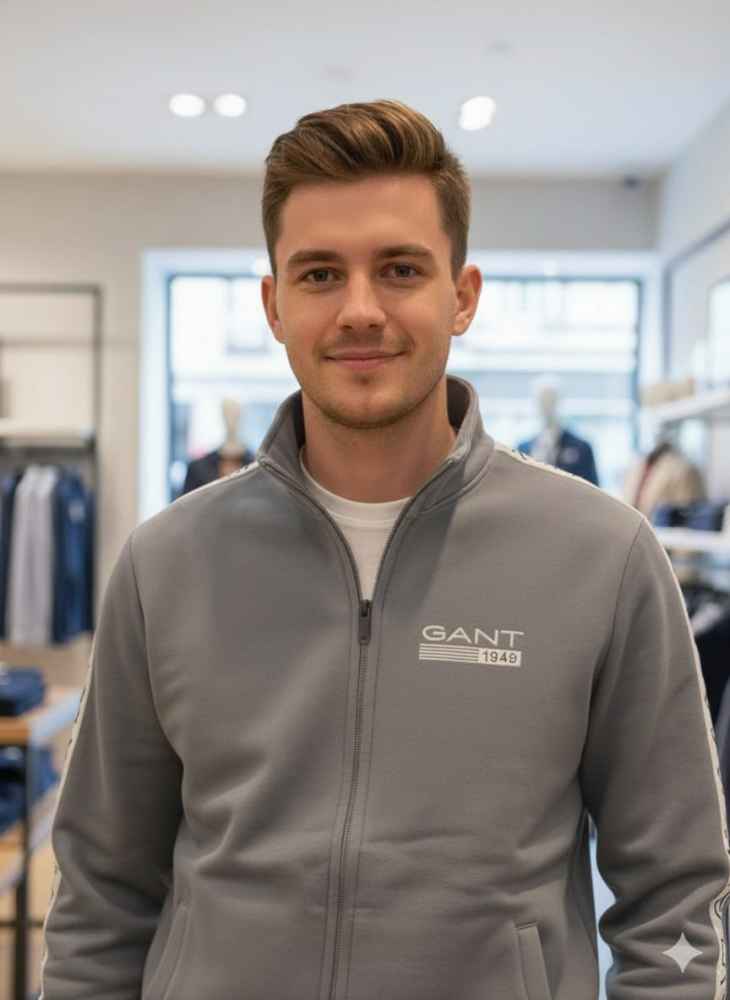 Gant Grey Premium Quality Warm Tracksuit-thumb-3