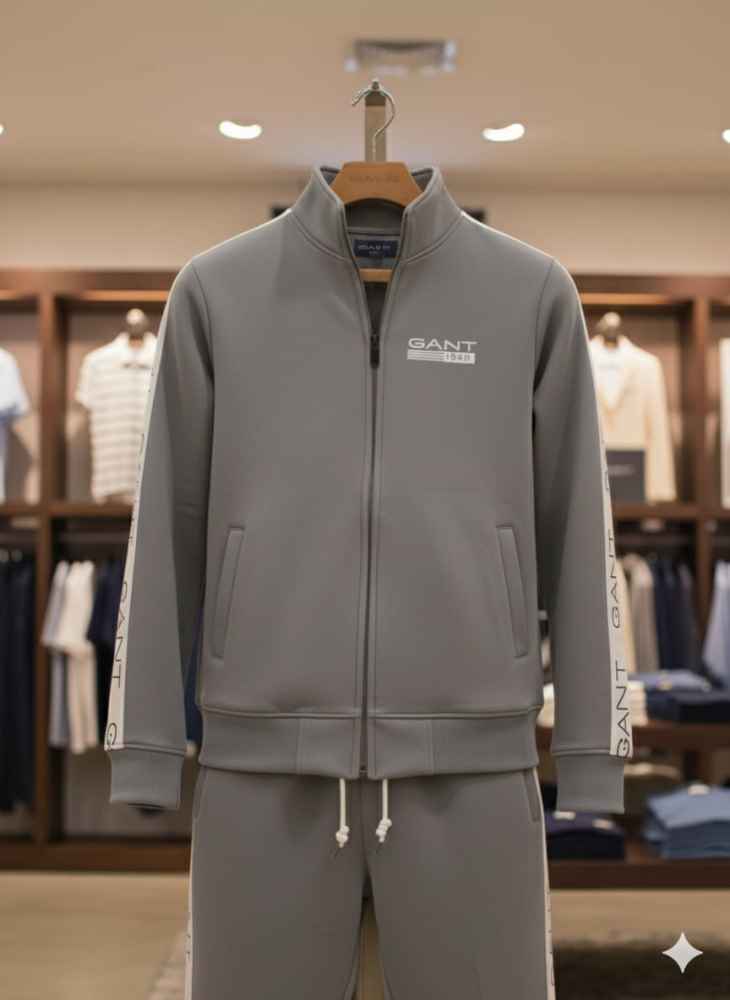 Gant Grey Premium Quality Warm Tracksuit-thumb-2