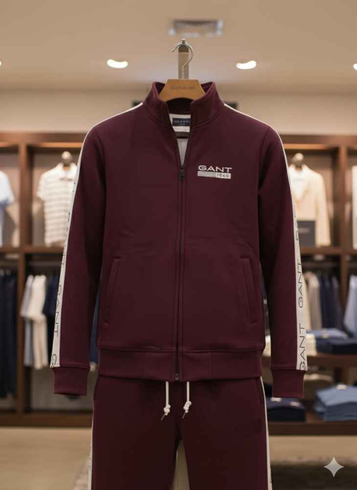 Gant Wine Premium Quality Warm Tracksuits-thumb-2