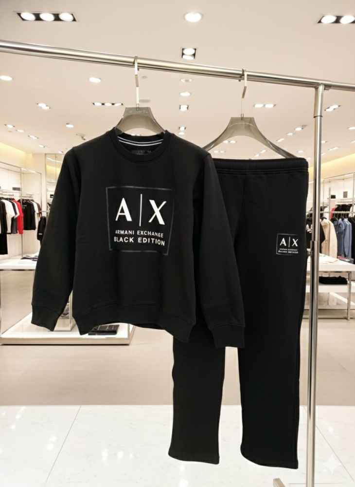 Armani Exchange Black Premium Quality Tracksuits-thumb-1