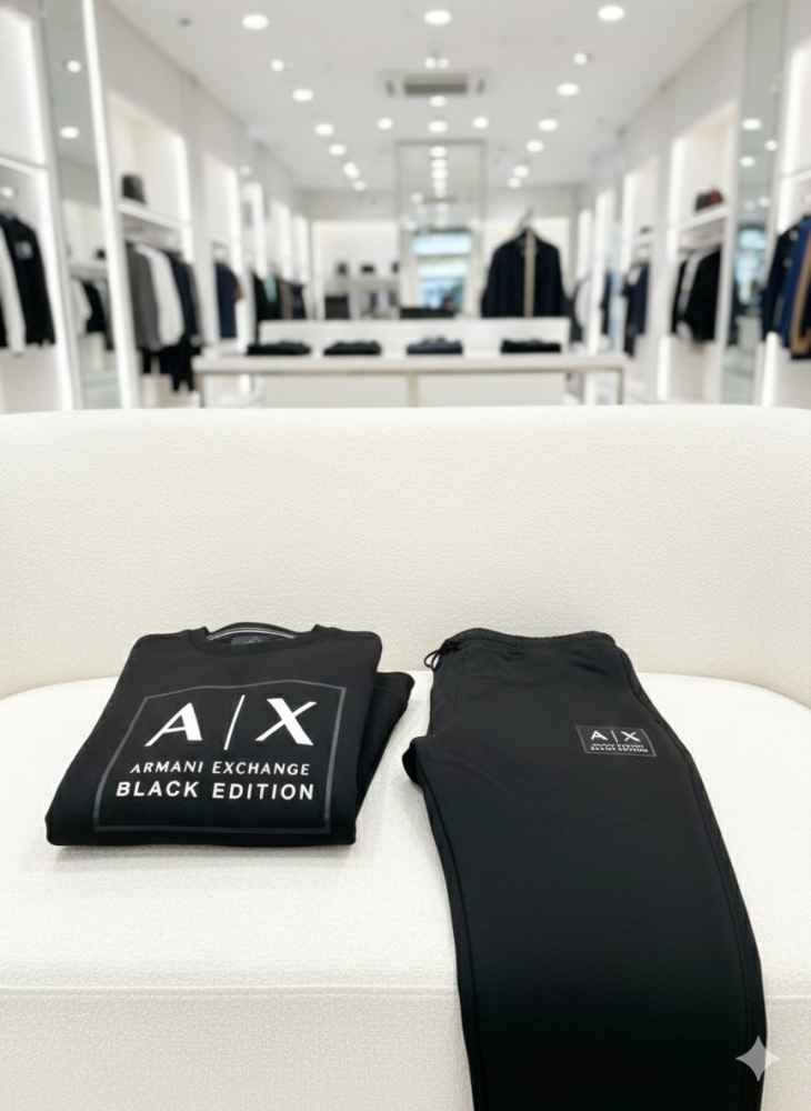 Armani Exchange Black Premium Quality Tracksuits-thumb-2