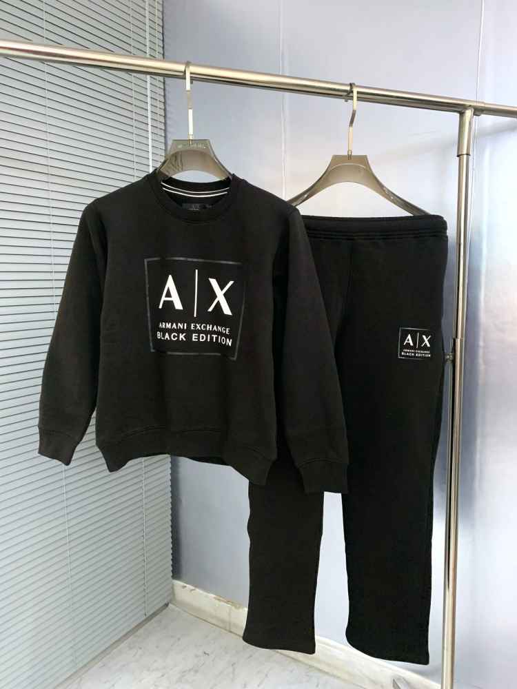 Armani Exchange Black Premium Quality Tracksuits-thumb-3