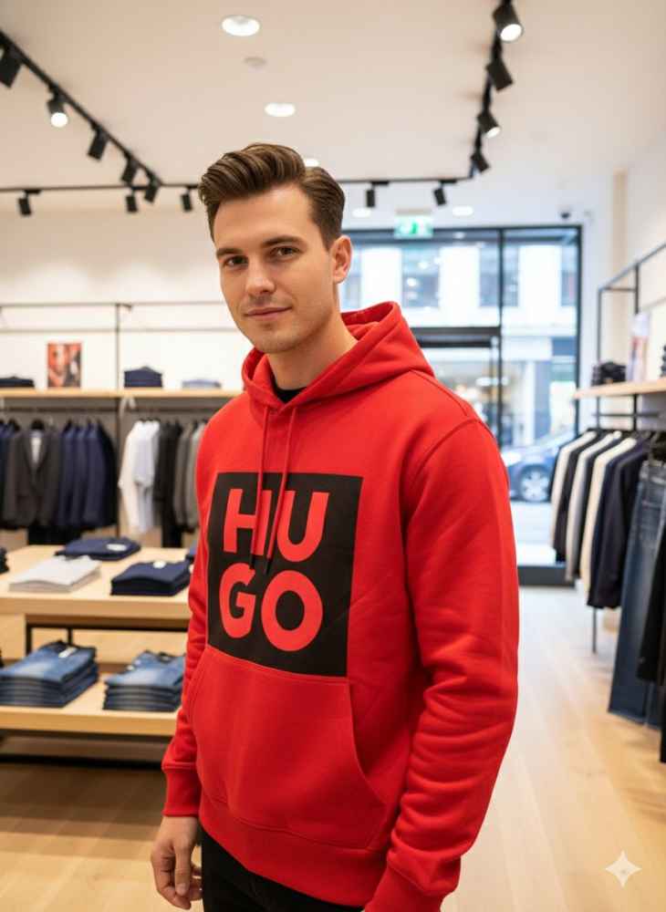 Boss Red Hood Embroidery Logo Hoodie-thumb-0