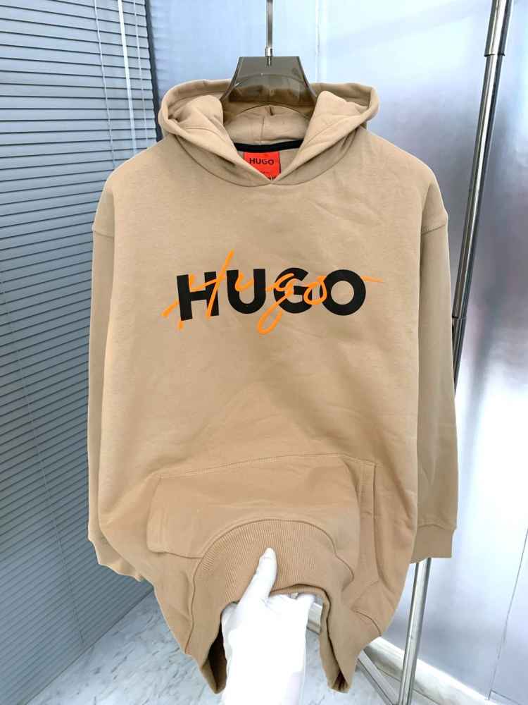 Boss Brown Hood Embroidery Logo Hoodie-thumb-2