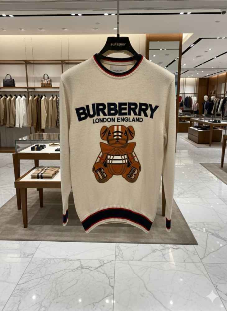 Burberry Cream Premium Quality Sweatshirt-1
