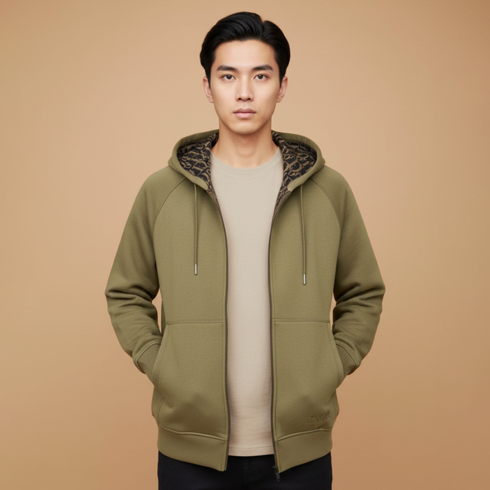 Dior Green Oblique Premium Quality Zipper-thumb-0