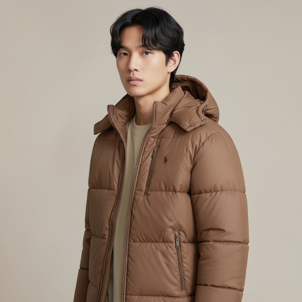 Ralph Lauren Dark Brown Premium Quality Puffer Jacket-thumb-0