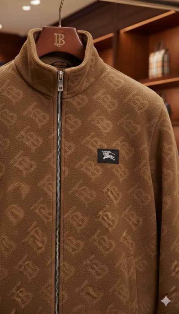 Burberry Brown Premium Quality Jacket-thumb-2
