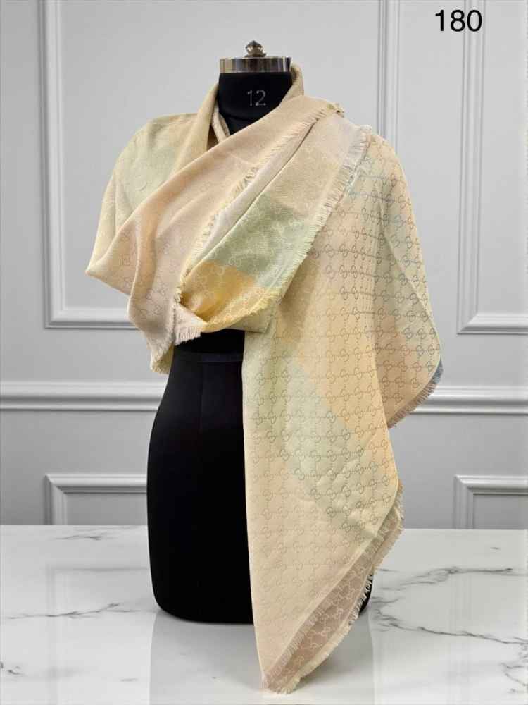 Gucci GG Monogram Warm Cream Reversible Stole-thumb-0