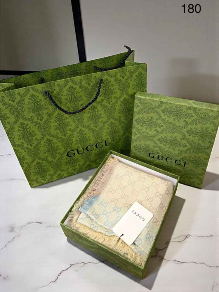 Gucci GG Monogram Warm Cream Reversible Stole-thumb-1