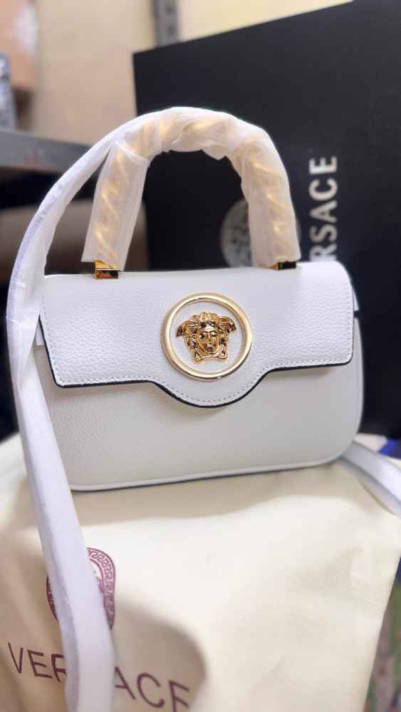 Versace La Medusa White Handbag-1