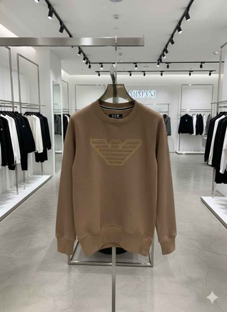 Emporio Armani Brown Cotton Premium Qaulity Sweatshirt-thumb-1