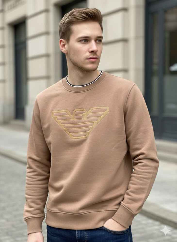 Emporio Armani Brown Cotton Premium Qaulity Sweatshirt-thumb-0