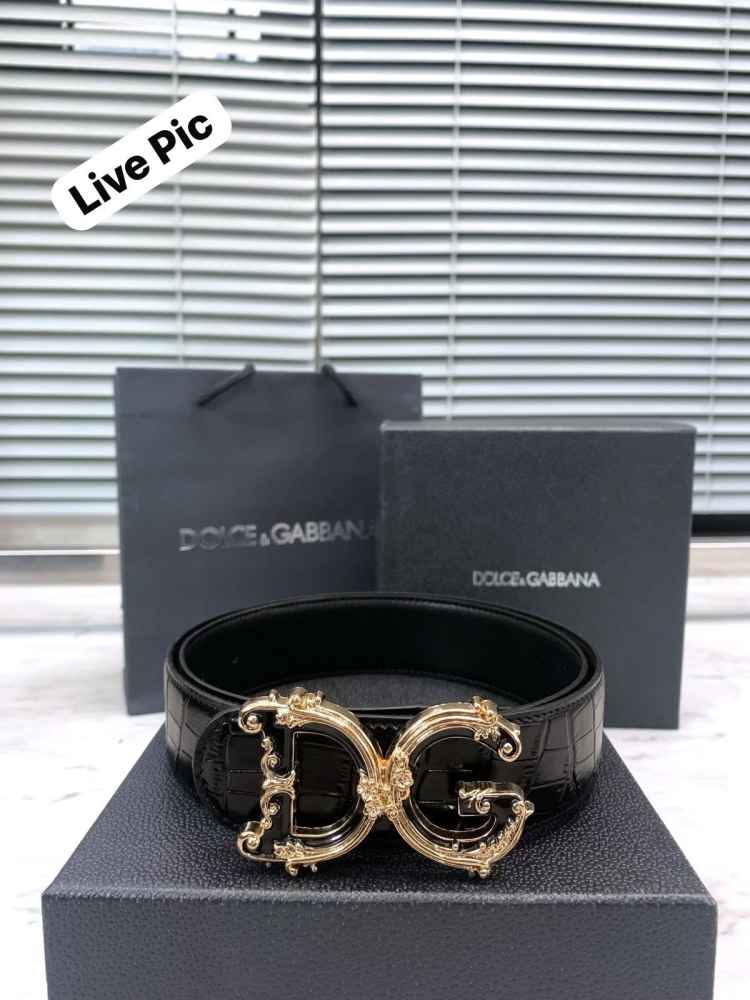 Dolce & Gabbana Black Premium Quality Belt-3