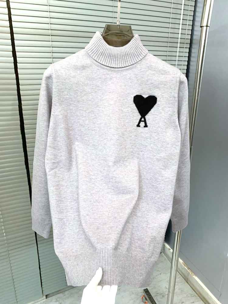 Ami Paris Grey Premium Quality Luxury Sweatshirt-1