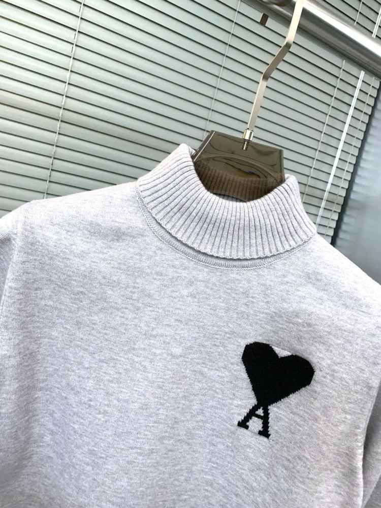 Ami Paris Grey Premium Quality Luxury Sweatshirt-3