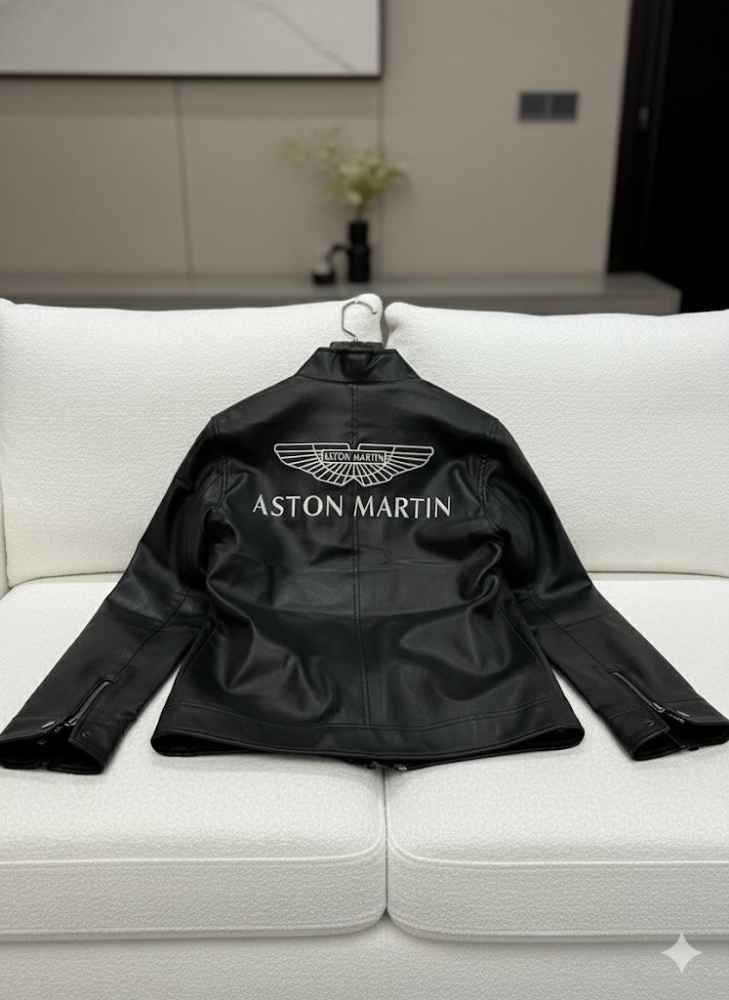 Astron Martin Embroidered logo Black Premium Quality jacket-9