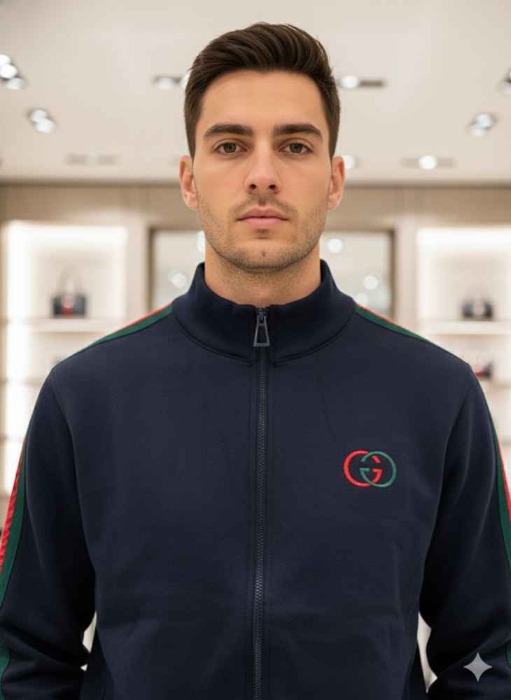 Gucci Blue Premium Quality high End Authentic Track Suit-2