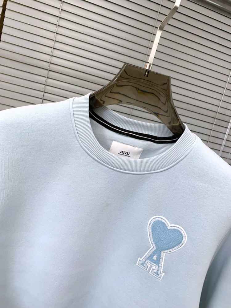 Ami Paris Sky Blue Premium Quality Luxury Sweatshirt-3