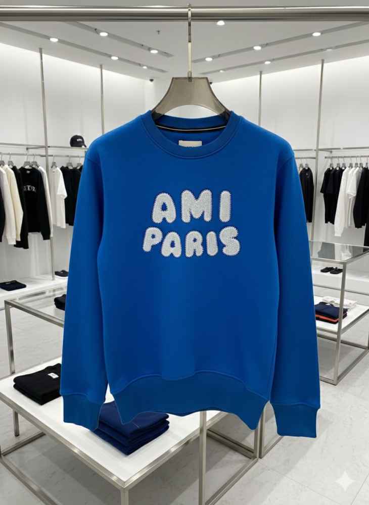 Ami Paris Blue Premium Quality Luxury Sweatshirt-thumb-1