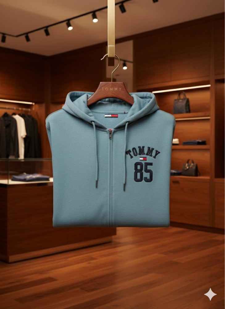 Tommy Sky Blue Premium Quality Hoodie-thumb-5