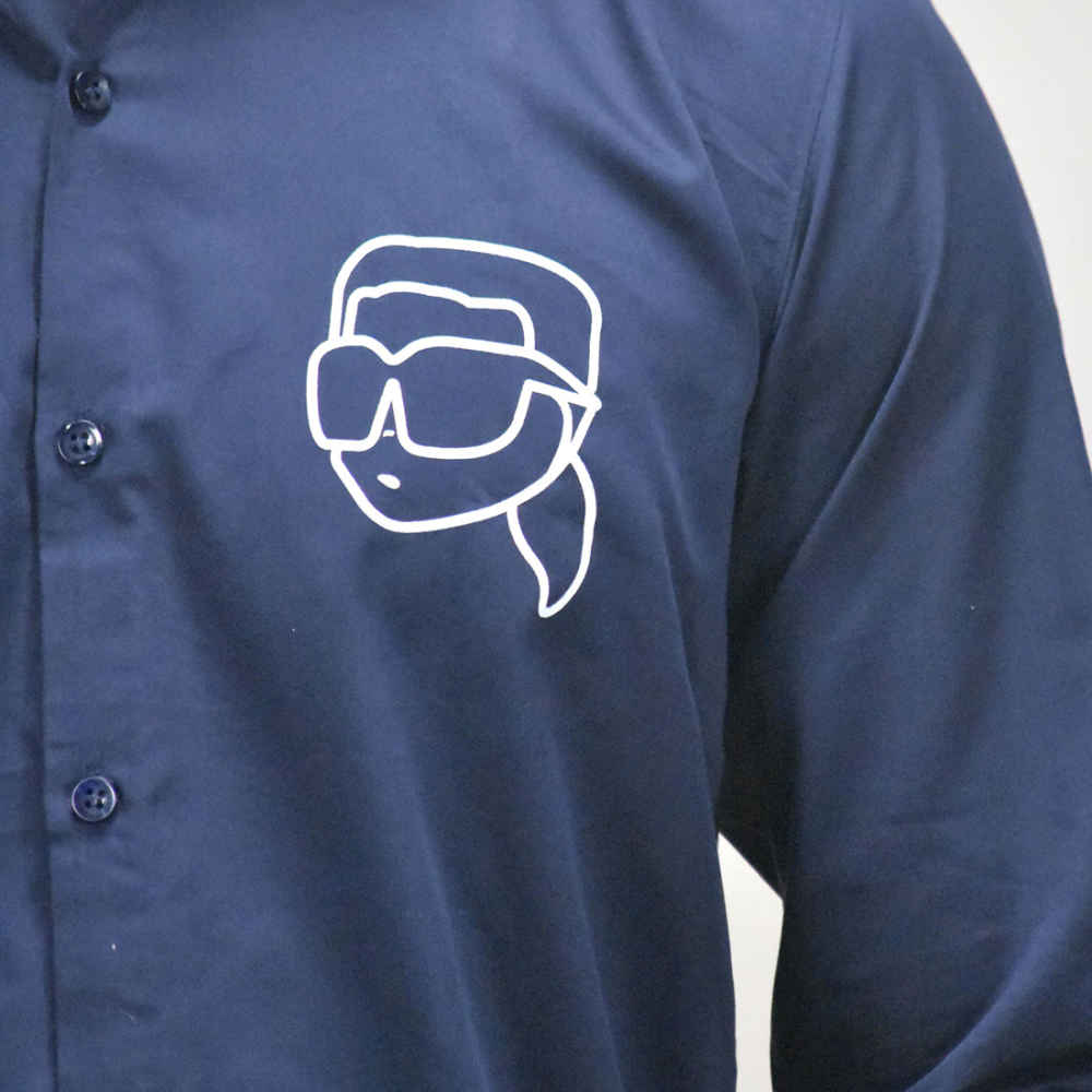 Karl Lagerfeld Navy Blue Premium Quality Shirt-4