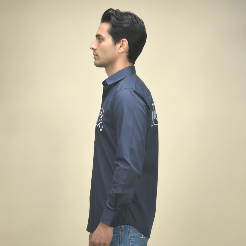 Karl Lagerfeld Navy Blue Premium Quality Shirt-2