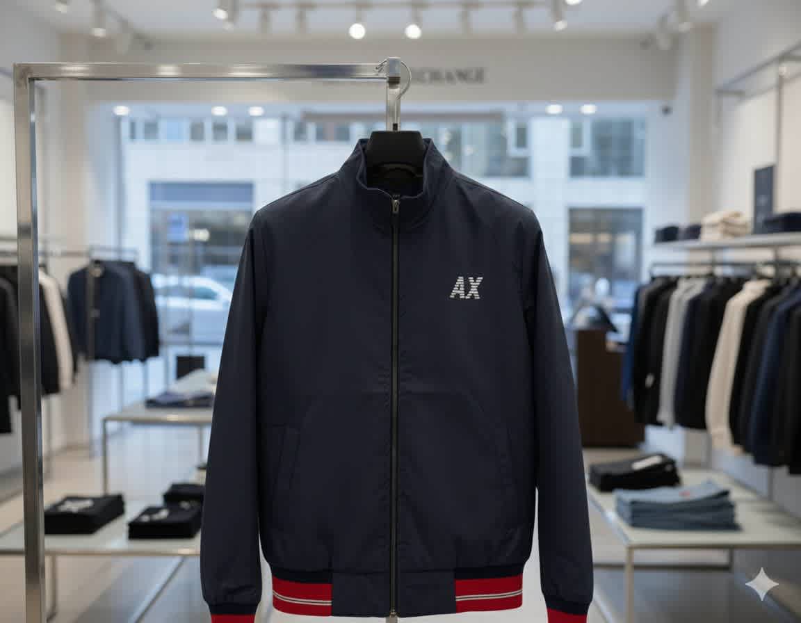 Armani Exchange Blue Authentic Bomber Jacket-3