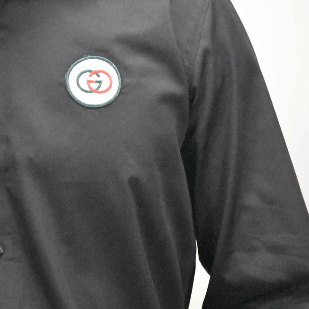 Gucci Embroidered logo Black Premium Shirt-4