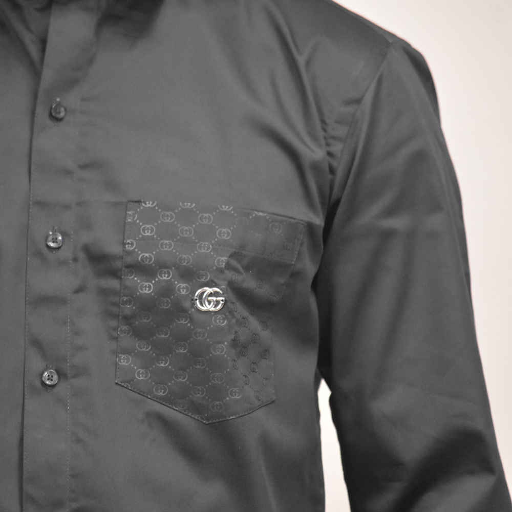Gucci Pocket Printed Black Premium Shirt-4
