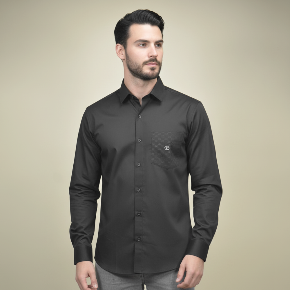 Gucci Pocket Printed Black Premium Shirt-1