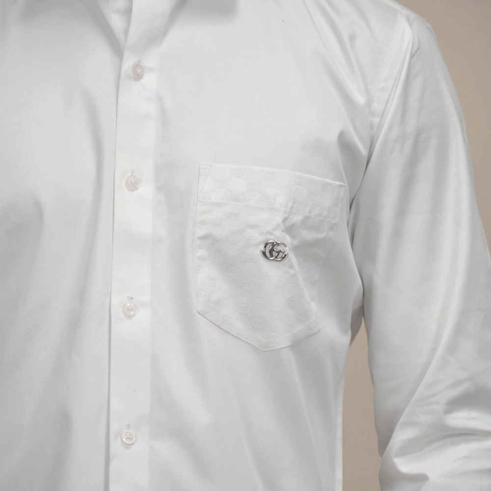 Gucci Pocket Printed White Premium Shirt-3