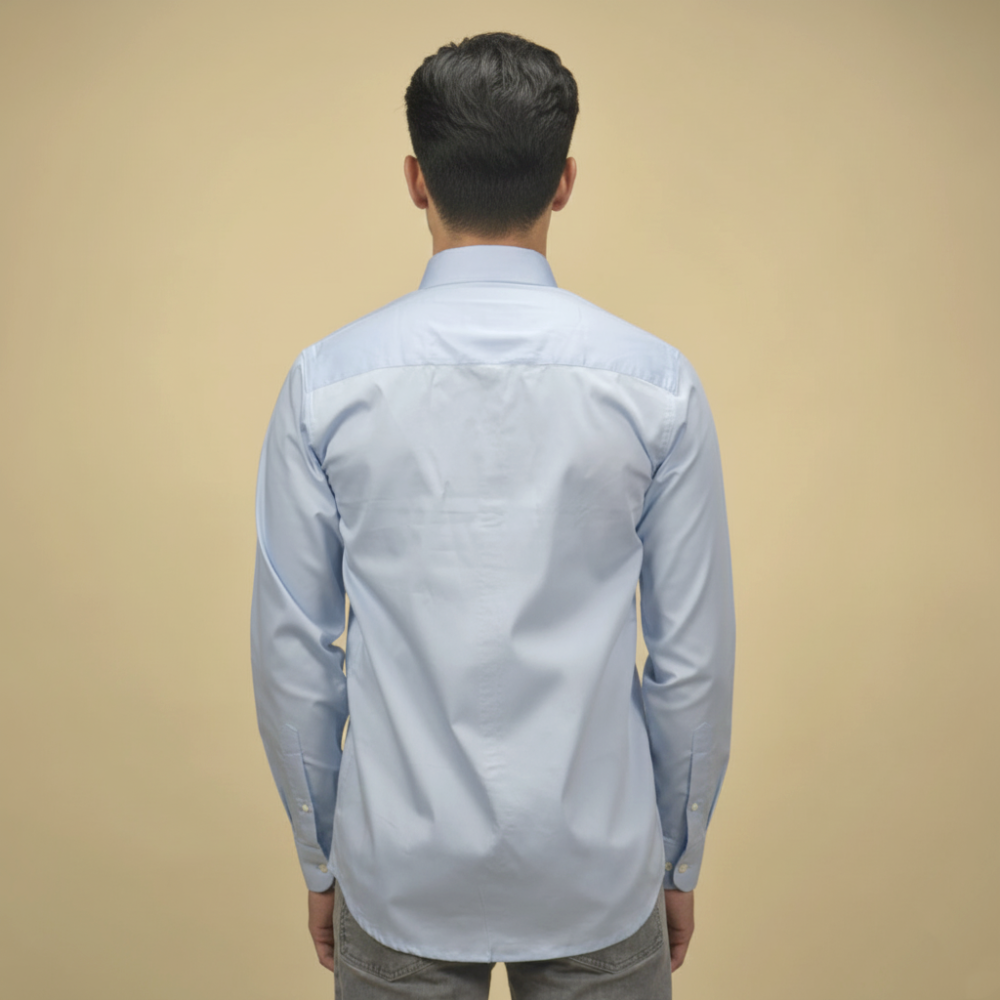 Burberry Sky Blue Premium Quality Shirt-3