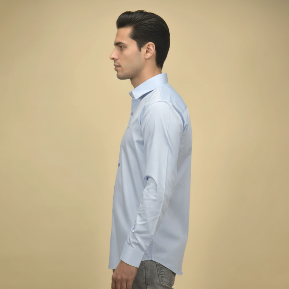 Burberry Sky Blue Premium Quality Shirt-2