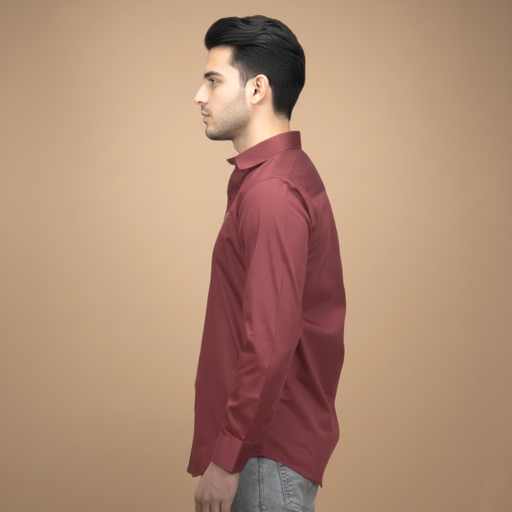 Burberry Wine Premium Quality Shirt-2
