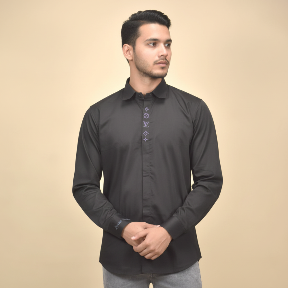 Louis Vuitton Black Premium Quality Shirt-1