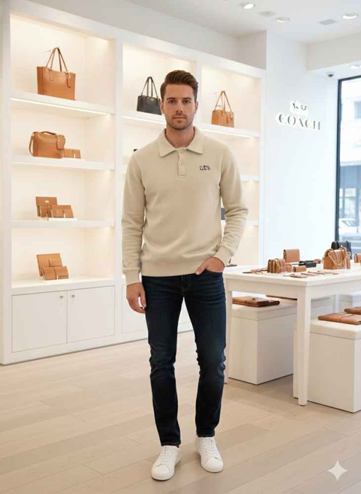 Coach Cream Premium Quality Sweatshirt-thumb-0