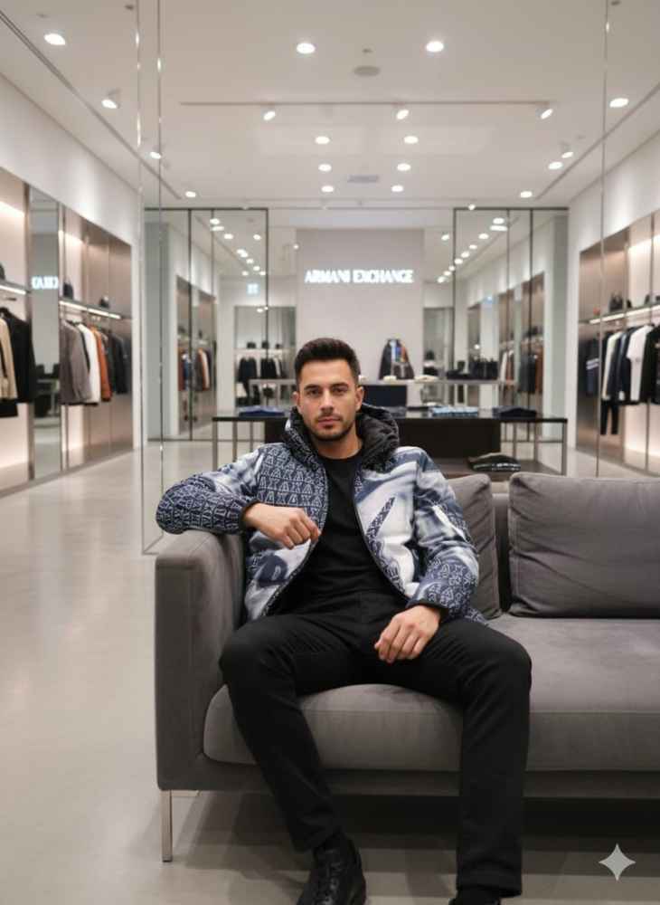 Armani Exchange Black Authentic Oblique Reversible Jacket-1