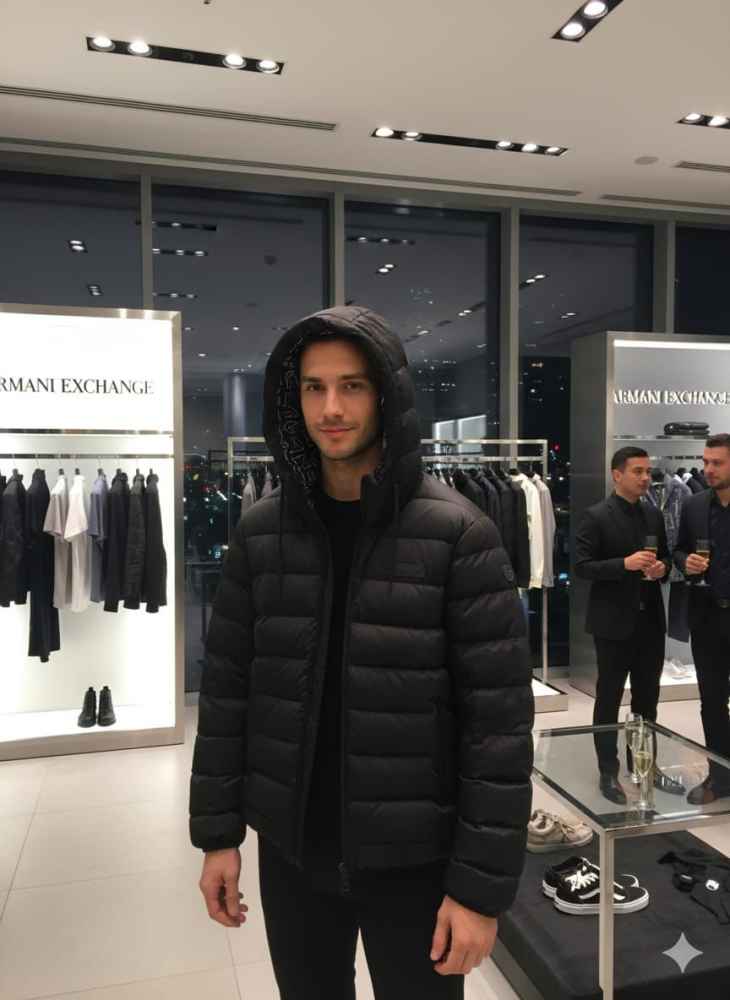 Armani Exchange Black Authentic Oblique Reversible Jacket-3