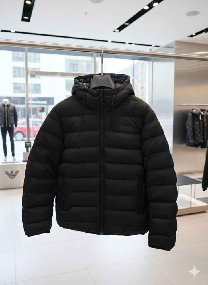 Armani Exchange Black Authentic Oblique Reversible Jacket-5