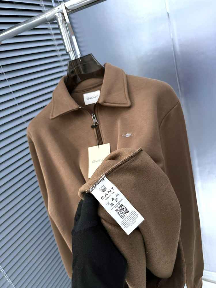 Gant Brown Premium Quality Sherpa Sweatshirt-1