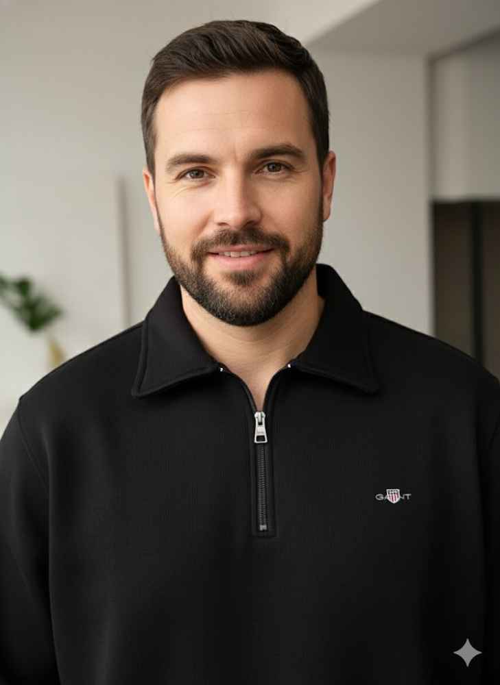 Gant Black Premium Quality Sherpa Sweatshirt-thumb-1