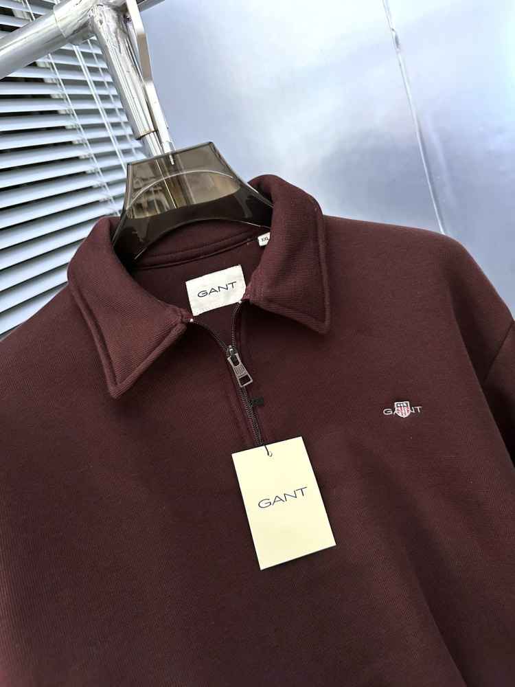 Gant Maroon Premium Quality Sherpa Sweatshirt-2